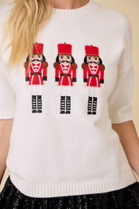 Nutcracker Embroidered Sweater
