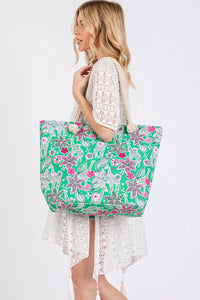 Giraffe Beach Tote - Green