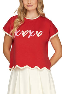 Xoxo Knit Sweater Top