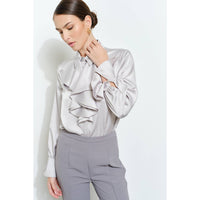 Sasha Bell Sleeve Blouse - Silver