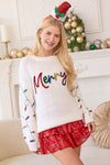 Sequined Lights Sweater - Merry