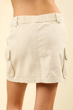 Cargo Mini Skirt - Beige