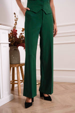 Natasha Straight Cut Tailored Pants - Green