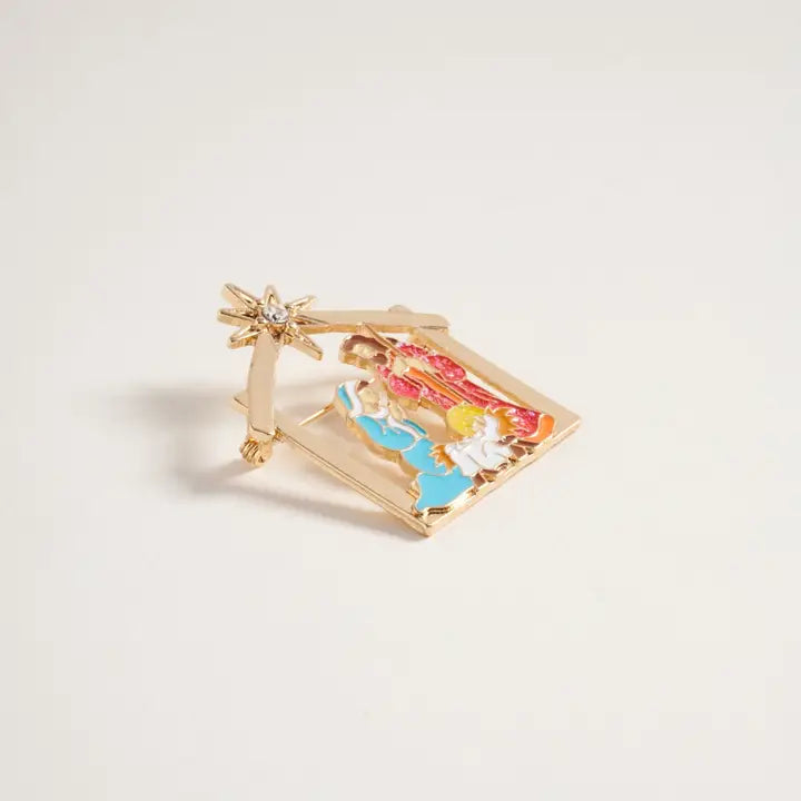 Nativity Scene Brooch