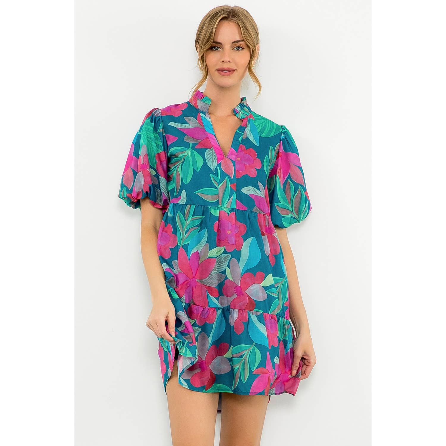 Floral Puff Sleeve Dress