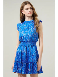 ONE LEFT!!! Merrick Blue Sleeveless Mini Dress