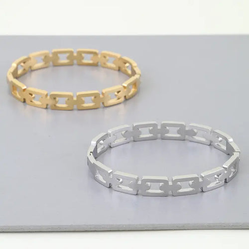 Chain Link Cuff Bracelet - Silver