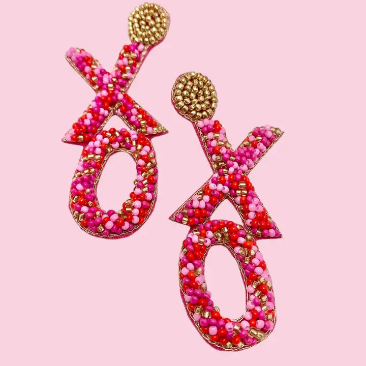 XO Beaded Earrings