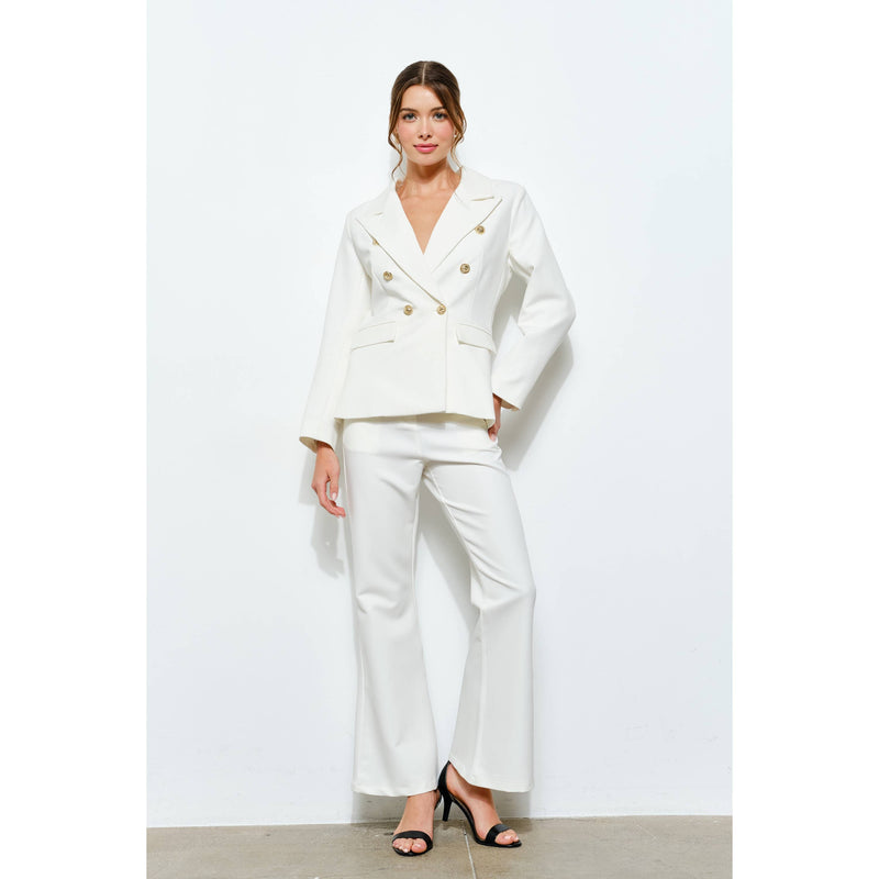 Natasha Fitted Blazer - White