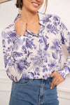 Indigo Floral Blouse