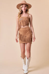 Rodeo Ready Wesley Studded Fringe Skirt