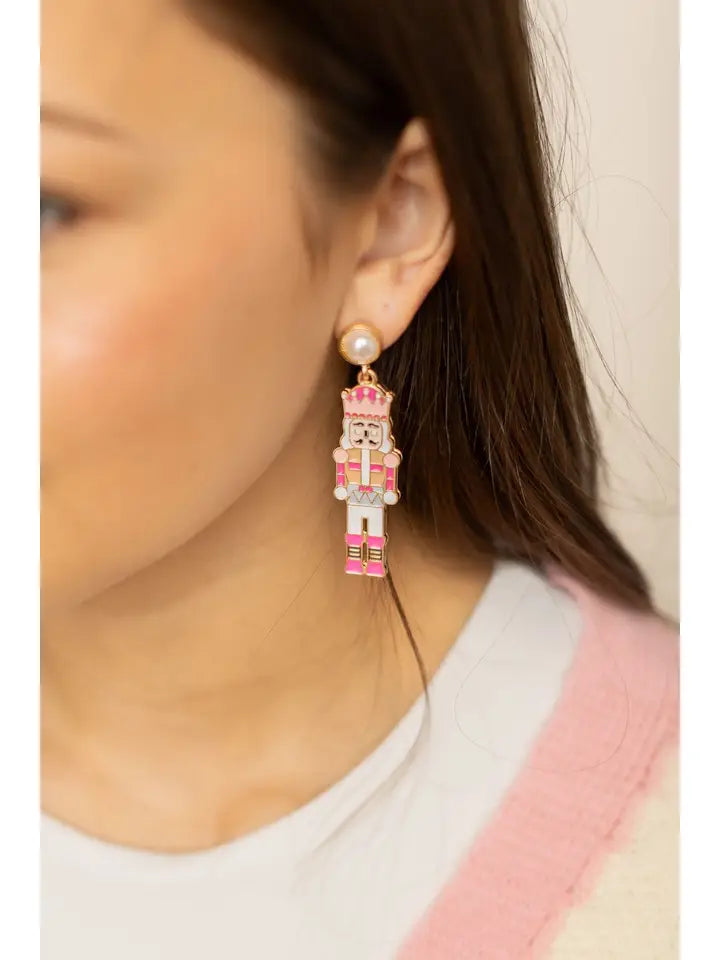 Nutcracker Earrings - Pink