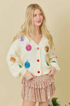 Christmas Sequin Ornament Cardigan