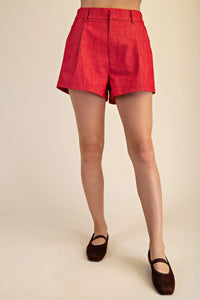 High Waist Shorts - Red