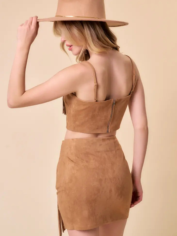 Rodeo Ready Wesley Studded Fringe Skirt