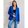 Natasha Tweed Fitted Blazer - Royal Blue