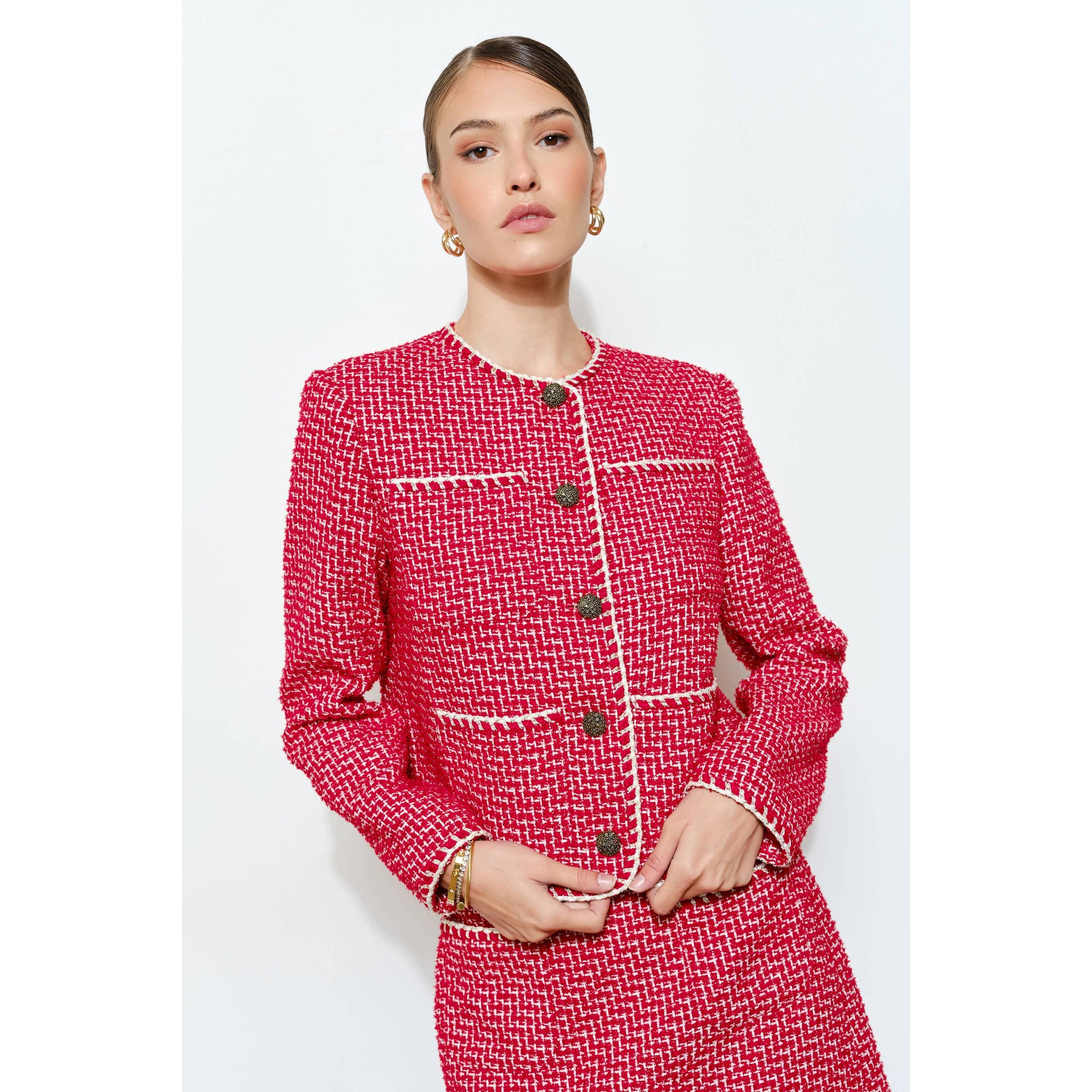 Blair Tweed Button-Up Jacket