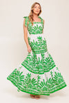 The Tropics Maxi Dress - Ivory Green