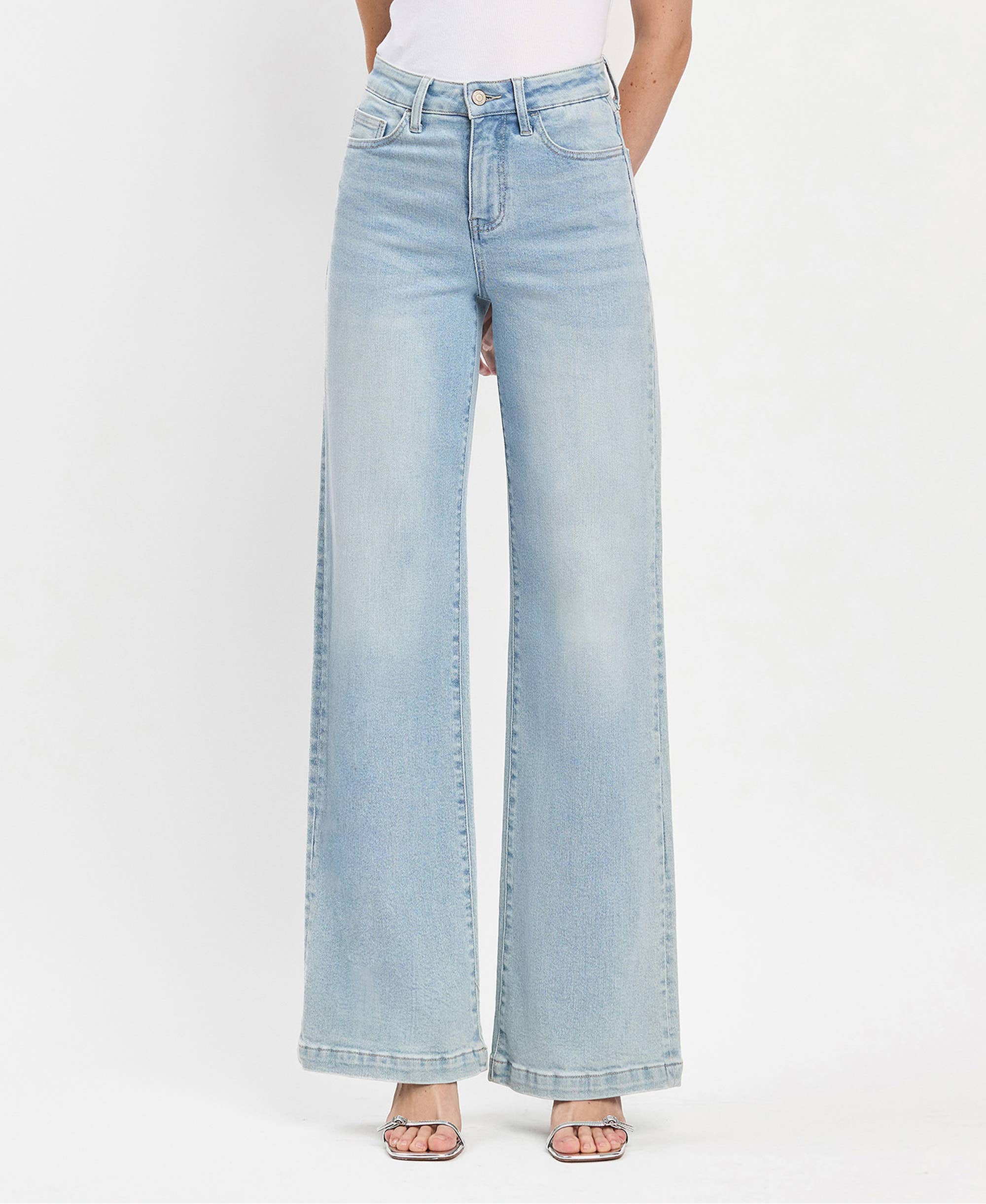 Festival Wide Leg Jeans - Light Wash