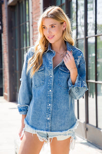 Denim Button Up Shacket