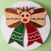 Christmas Beaded Bow Barrette - Reindeer