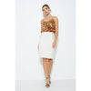 Natasha Tweed Midi Skirt - Ivory
