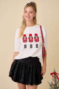 Nutcracker Embroidered Sweater