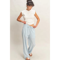 Synched Waist Top - Off White