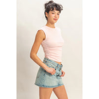 Cap Sleeve Top - Soft Pink
