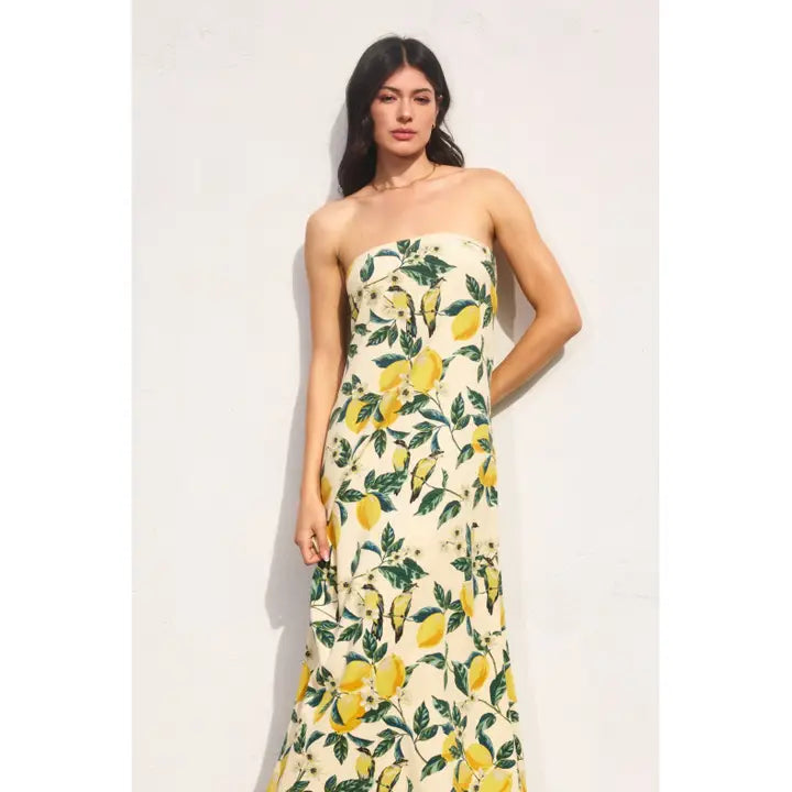 Lemon Garden Maxi Dress