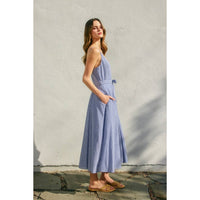 Pin Stipe Midi Dress