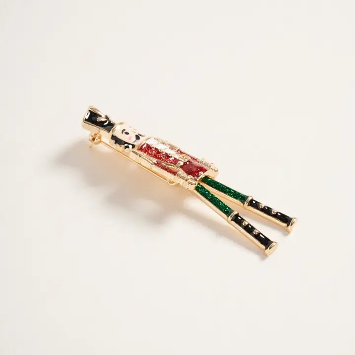 Nutcracker Brooch - Red/Green