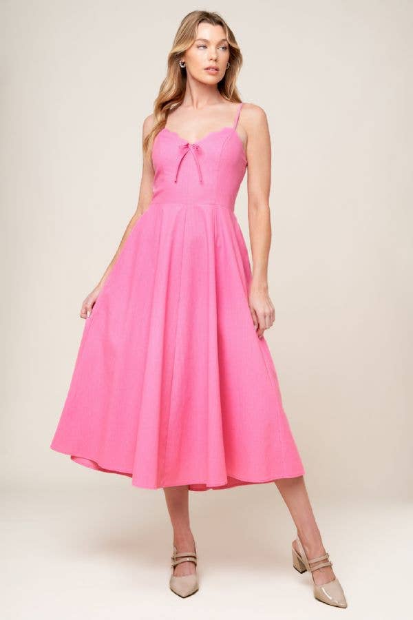 Sweetheart Midi Sundress - Pink