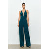 Crystal Trim Jumpsuit - Emerald