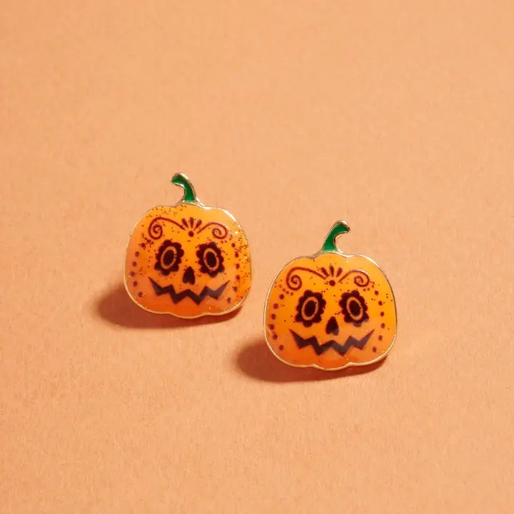 Pumpkin Stud Earrings