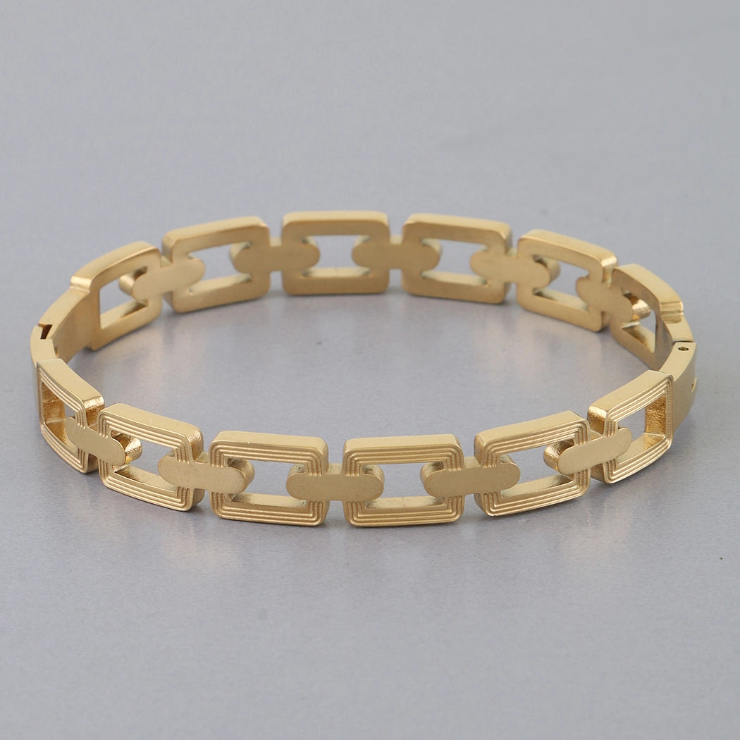 Chain Link Cuff Bracelet - Gold