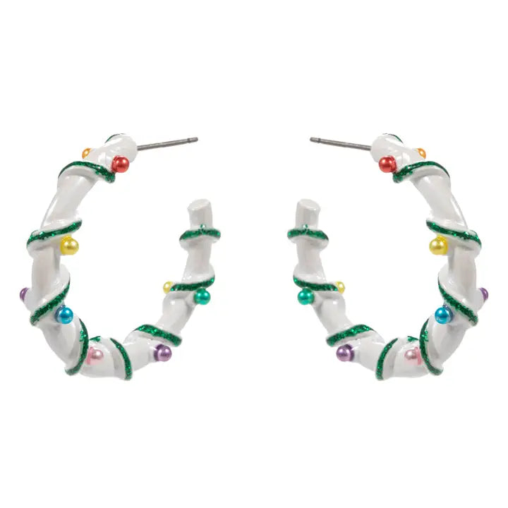 Christmas Light Hoop Earrings
