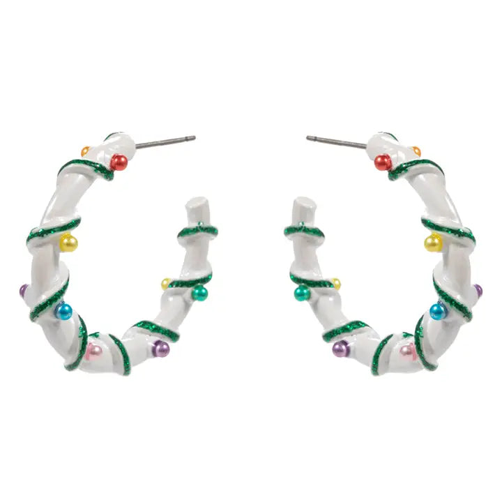 Christmas Light Hoop Earrings