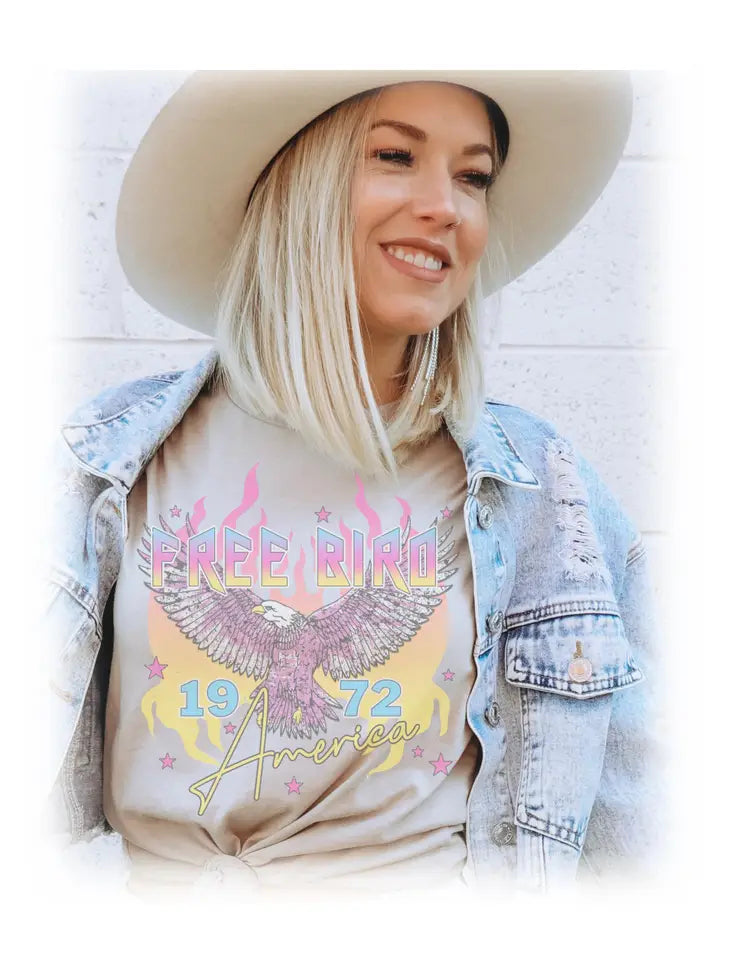 Free Bird America 1972 Vintage Rocker Tee