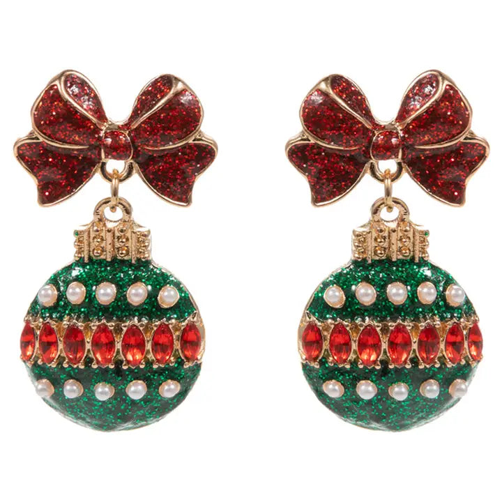 Ornament Earrings - Green