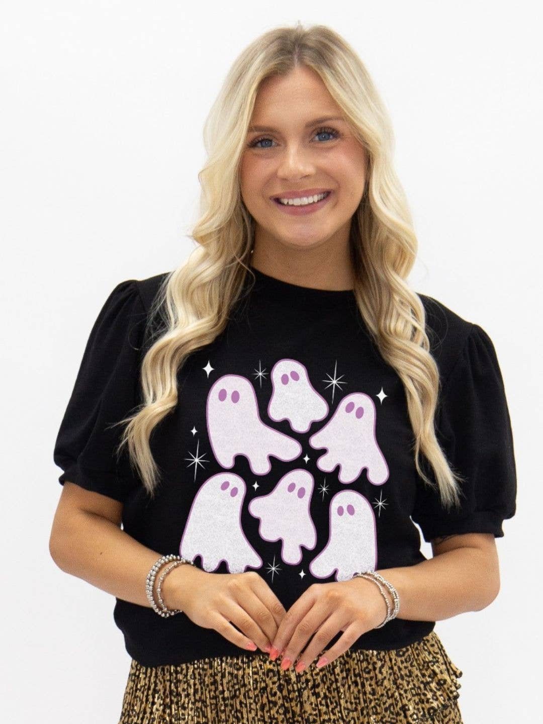 Ghosts Puff Sleeve Tee