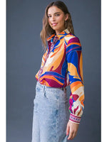 Groovy Baby Woven Top - Blue