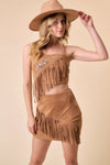 Rodeo Ready Wesley Studded Fringe Skirt