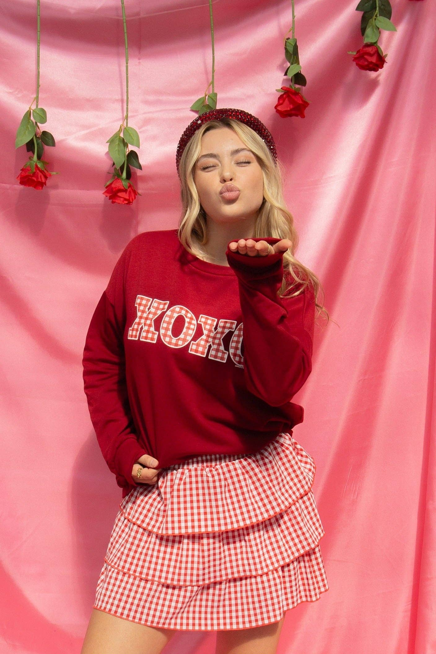 XOXO Sweatshirt - Maroon