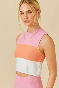 Color Block Knit Top
