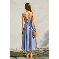 Pin Stipe Midi Dress