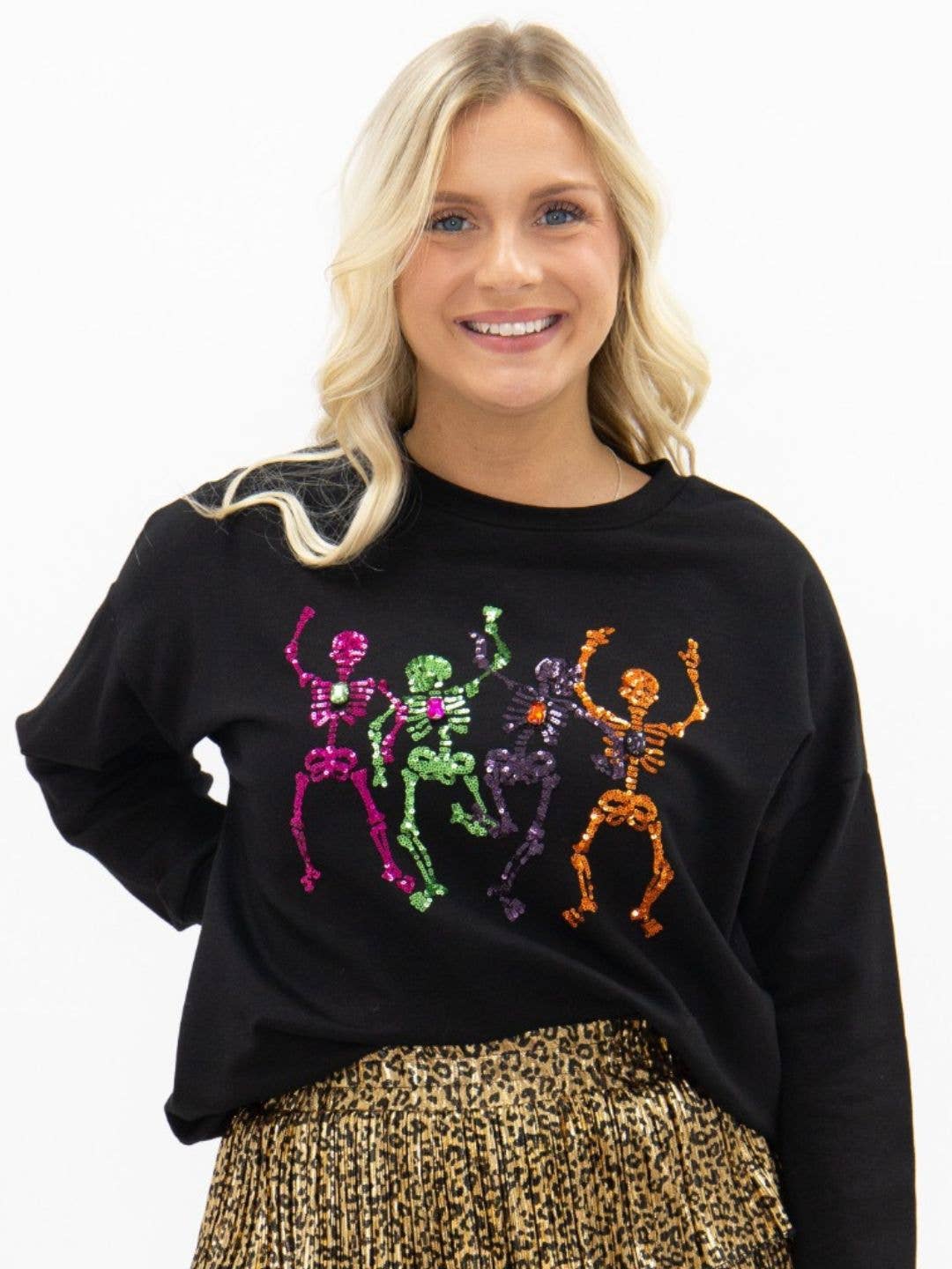 Dancing Skeletons Long Sleeve Top