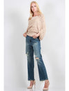 Distressed Dad Jeans - High Rise