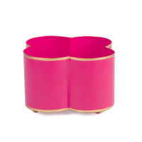 Mattie Quatrefoil Cachepot Planter - Pink