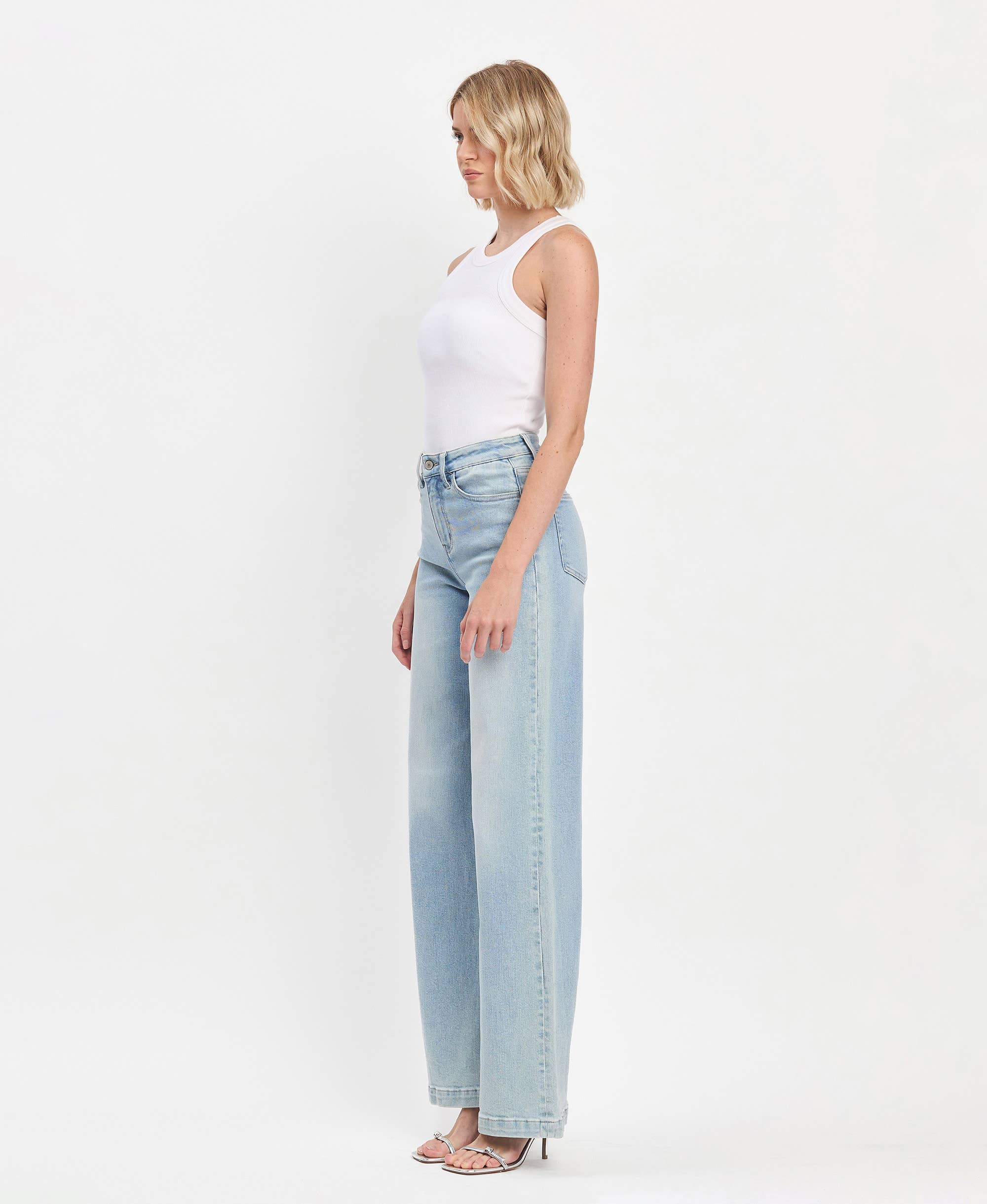 Festival Wide Leg Jeans - Light Wash